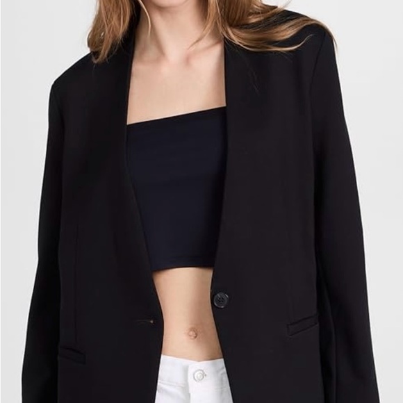 Spanx Women’s Perfect Black Collarless Blazer Size Large - Picture 2 of 11